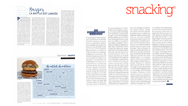 PRINT – FRANCE SNACKING – Le Top 150 des majors de la restauration rapide en France 2024
