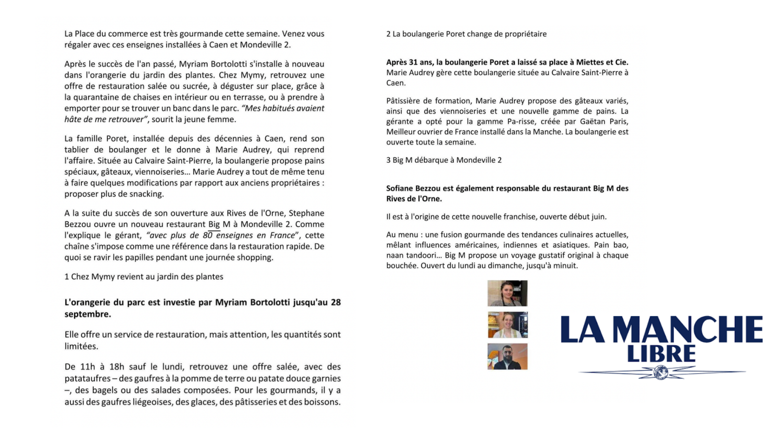 PRINT – LA MANCHE LIBRE – Gaufres, pains et burgers