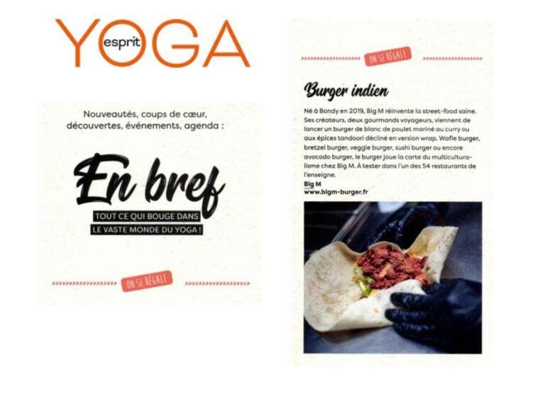 PRINT – BIEN ÊTRE – ESPRIT YOGA : »Burger indien »