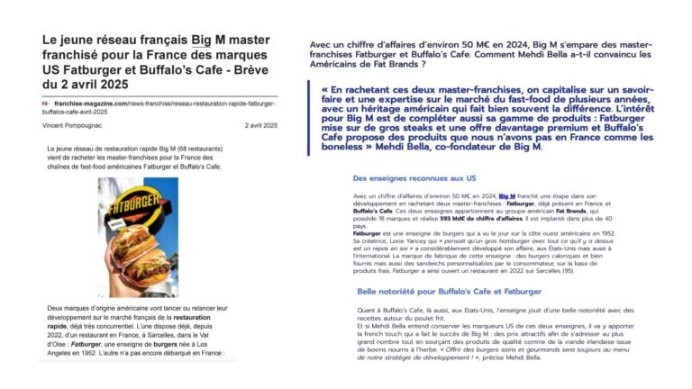 WEB – PRO FOOD – RESTO ZEPROS : « Big M s’empare de Fatburger et Buffalo’s Cafe »
