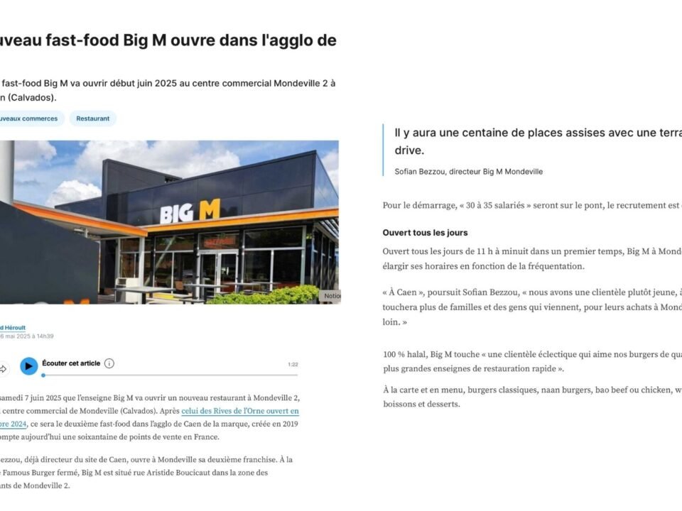 Un nouveau fast-food Big M ouvre dans l'agglo de Caen