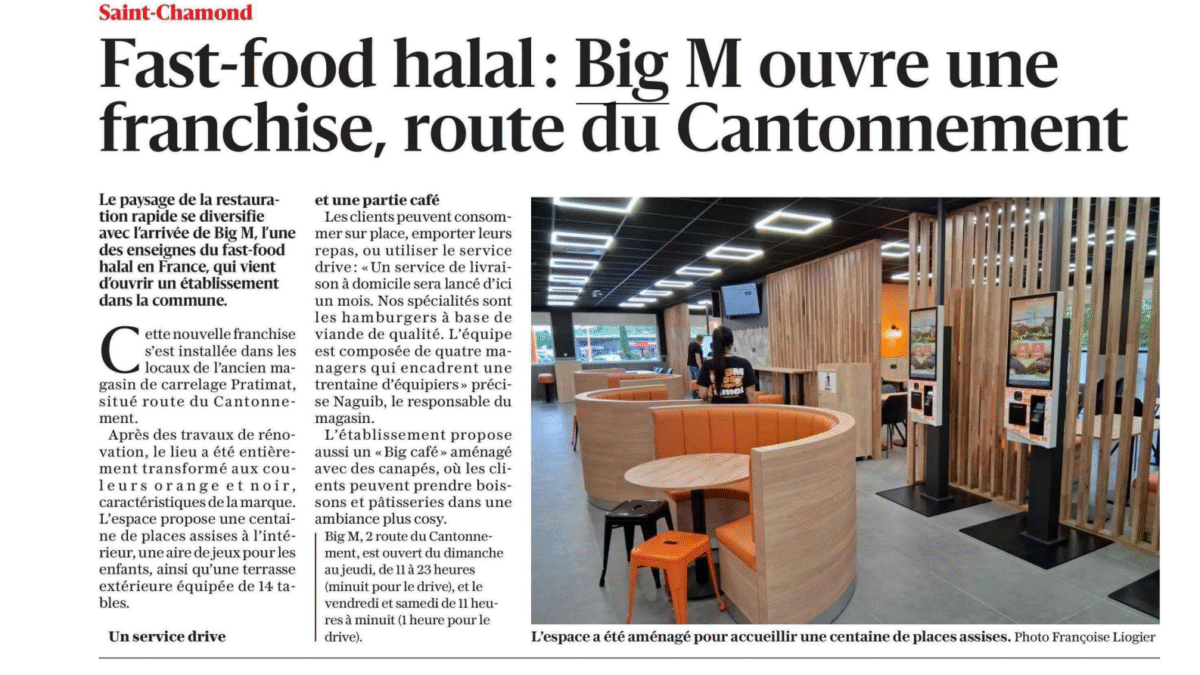 Fast-food halal : Big M ouvre une franchise, route du Cantonnement
