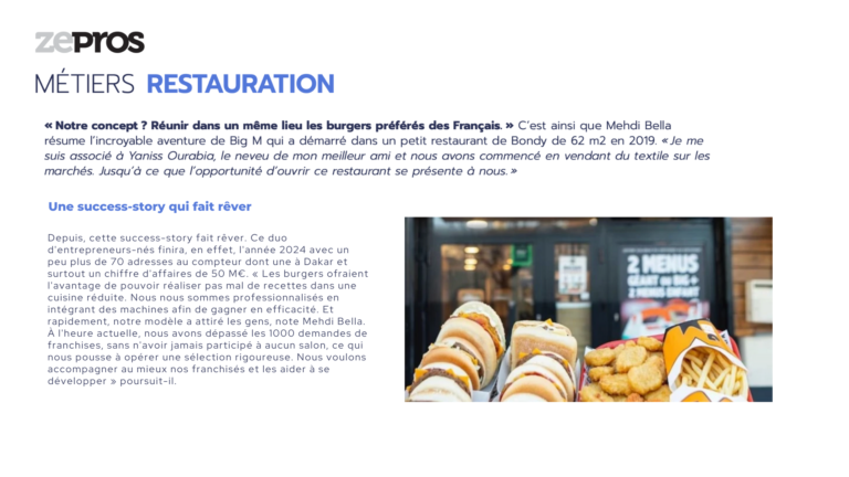 WEB – RESTO TODAY : Big M, désormais incontournable