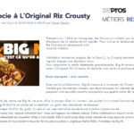 Big M s’associe à L’Original Riz Crousty