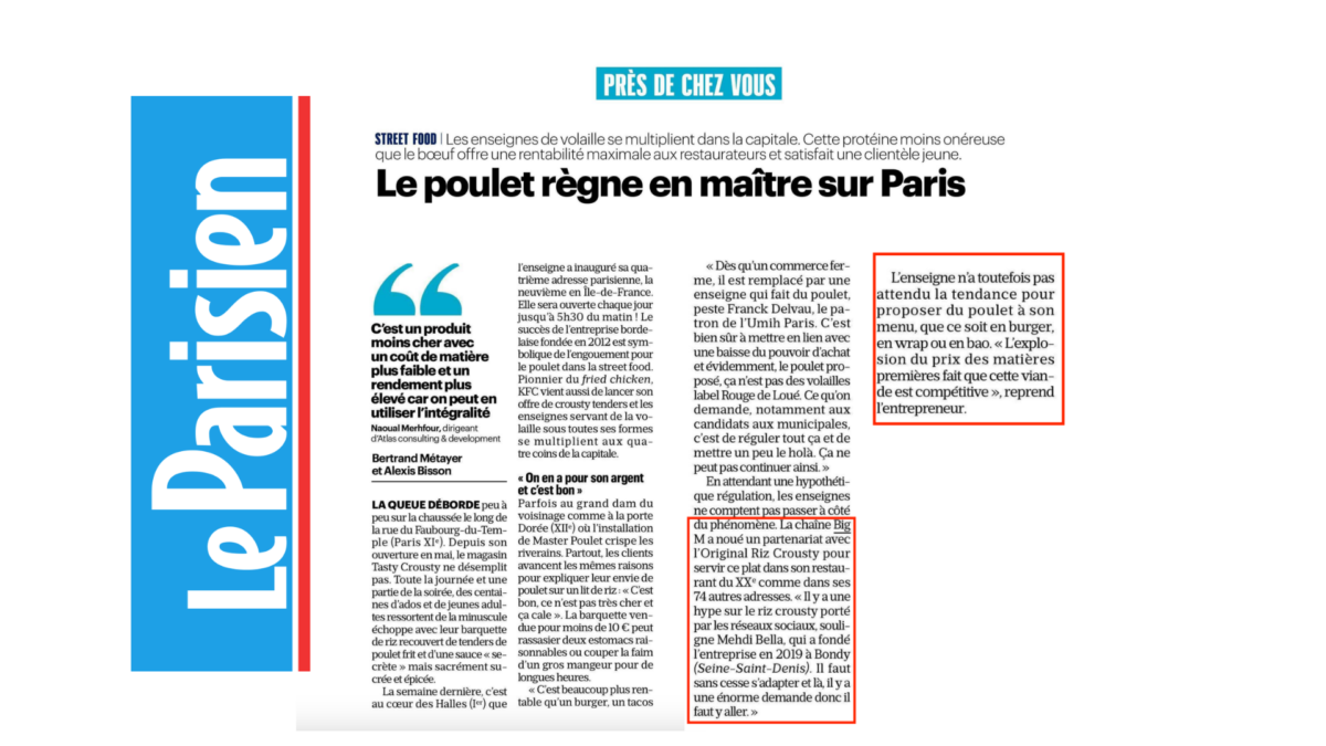 Le poulet règne en maître sur Paris