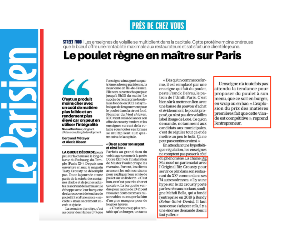 Le poulet règne en maître sur Paris