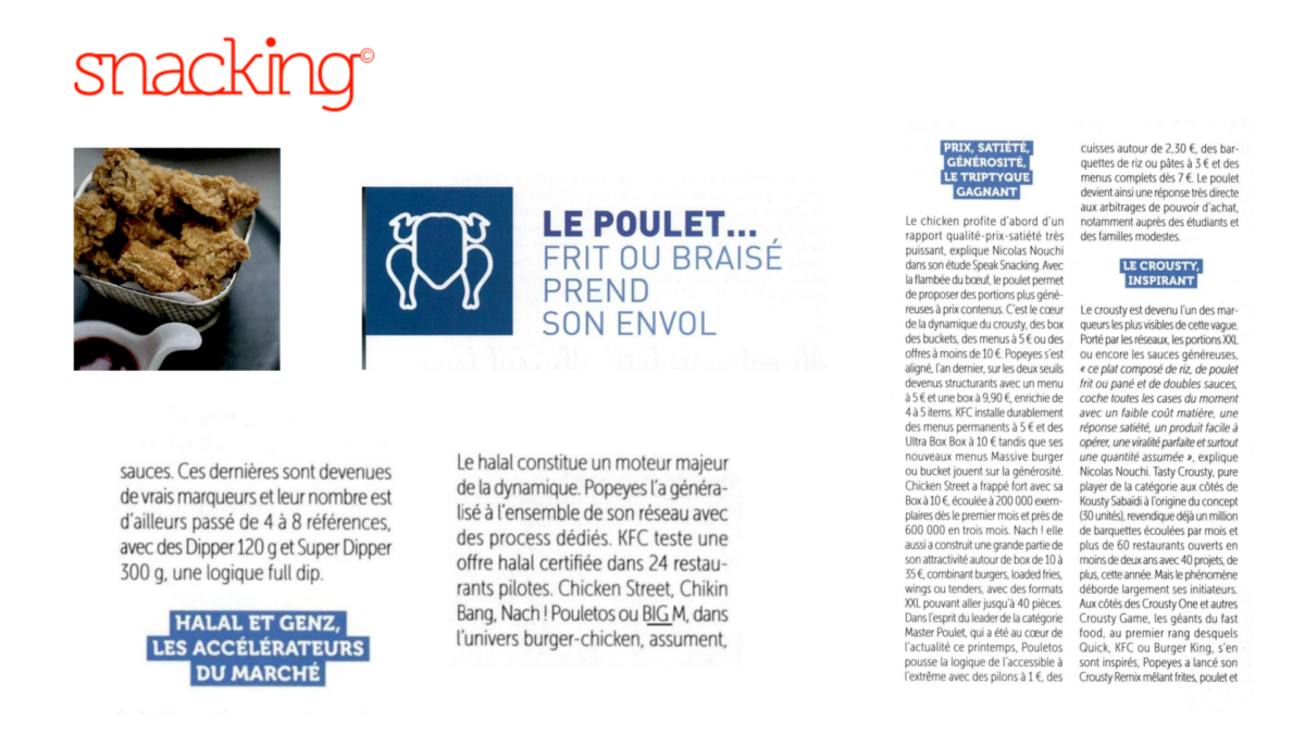 LE POULET... FRIT OU BRAISÉ PREND SON ENVOL