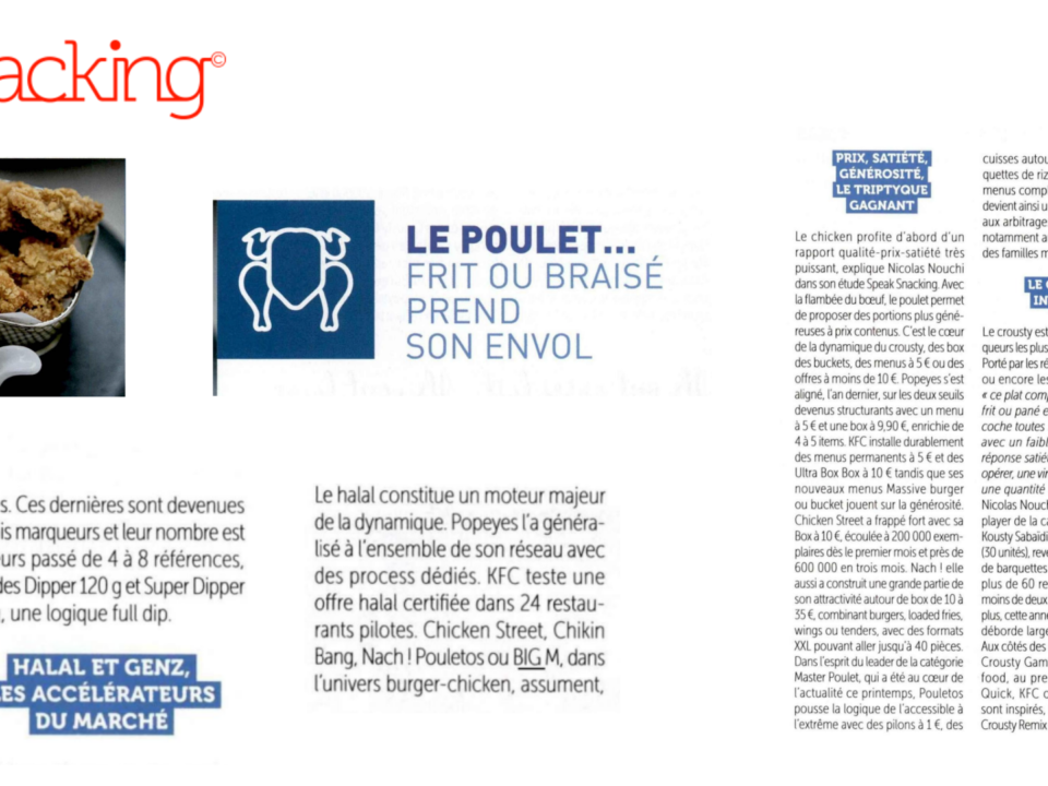 LE POULET... FRIT OU BRAISÉ PREND SON ENVOL