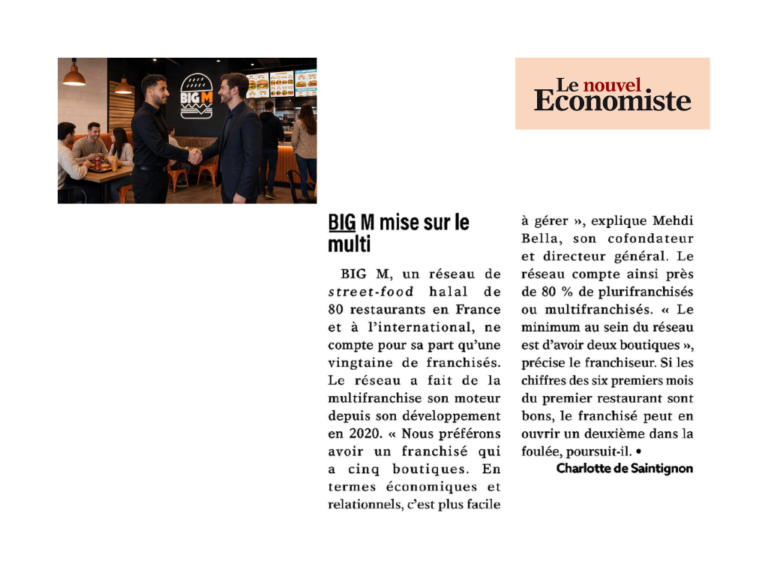 PRINT – LE NOUVEL ÉCONOMISTE :  » Grandir grâce à la franchise : les entrepreneurs changent de dimension »
